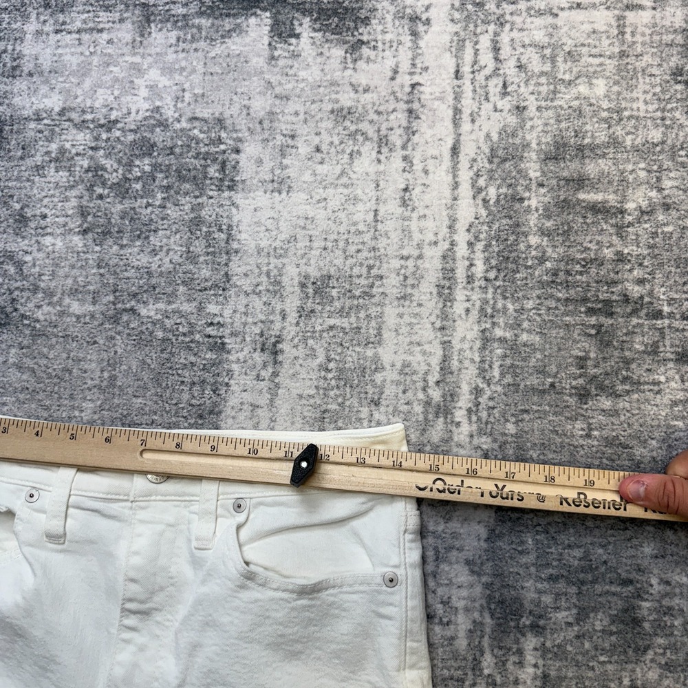 Madewell Jeans Womens 27 White Slim BoyJean Distressed Straight Party Preppy - Picture 8 of 12